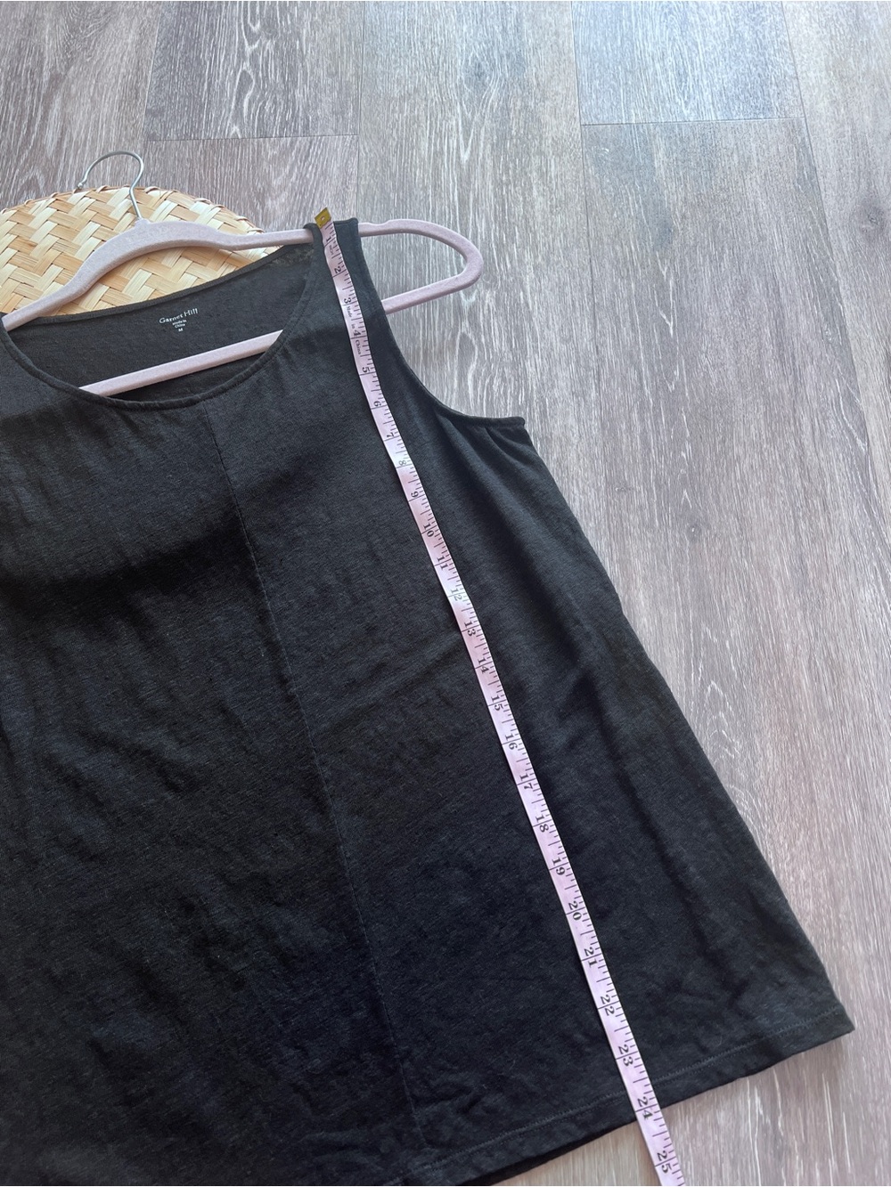 Garnet hill 100% organic linen sleeveless blouse - Picture 3 of 6